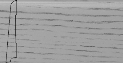 Плинтус шпонированный La San Marco Profili Дуб Indus Grey 2500 x 80 x 16