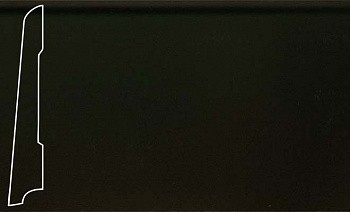 Плинтус шпонированный La San Marco Profili Лаккато Черный 2500 x 80 x 16