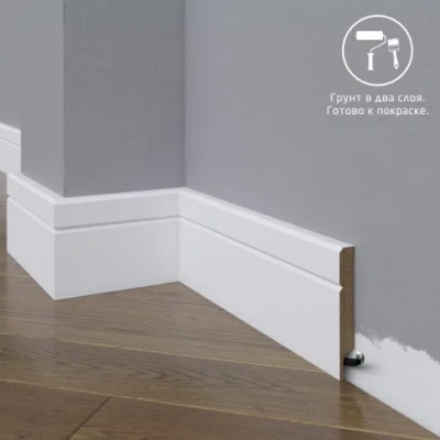 Плинтус МДФ Madest Decor 20-083-12 под окраску 2400 x 83 x 12