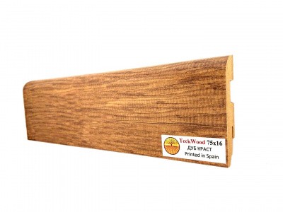 Плинтус МДФ цветной TeckWood Дуб Краст 2150 x 75 x 16 мм