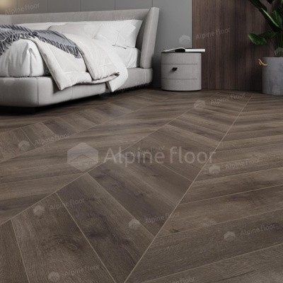 Кварцвиниловая плитка LVT Alpine Floor CHEVRON ALPINE Eco 20-9 Дуб Антарес
