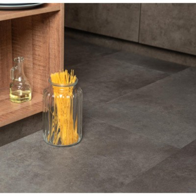 Кварцвиниловая плитка VINILAM CERAMO XXL STONE 2,5 мм Цемент Стальной