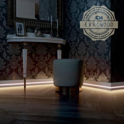 Плинтус Evrowood PN 120 LED для светодиодной подсветки 2000 x 110 x 16