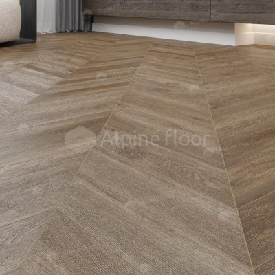 Кварцвиниловая плитка LVT Alpine Floor CHEVRON ALPINE Eco 20-5 Макадамия