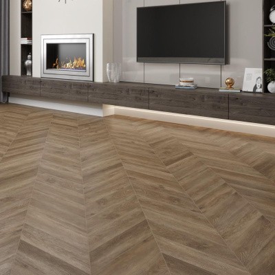 Кварцвиниловая плитка SPC Alpine Floor CHEVRON ALPINE Eco 18-5 Макадамия