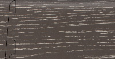 Плинтус шпонированный La San Marco Profili Дуб Tundra Grey 2500 x 80 x 16
