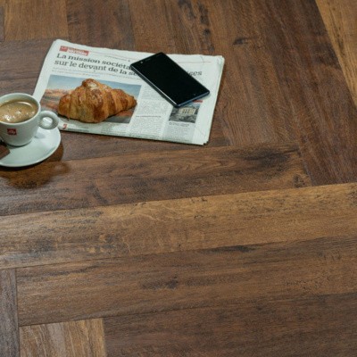 Кварцвиниловая плитка SPC VINILAM PARQUET HERRINGBONE Паркет Парижский