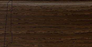 Плинтус шпонированный La San Marco Profili Дуб Meteora Brown 2500 x 80 x 16