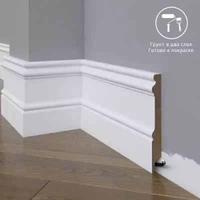 Плинтус МДФ Madest Decor 17-136-16 под окраску 2400 x 136 x 16