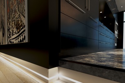 Плинтус Evrowood PN 080 LED для светодиодной подсветки 2000 x 95 x 16