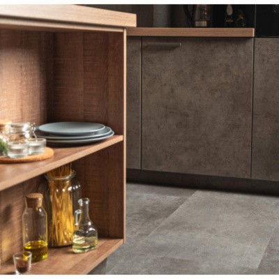 Кварцвиниловая плитка VINILAM CERAMO XXL STONE 2,5 мм Цемент Стальной