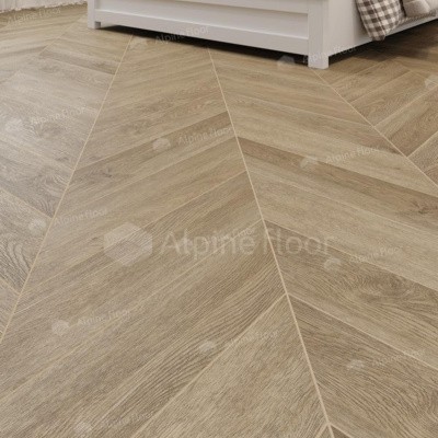 Кварцвиниловая плитка LVT Alpine Floor CHEVRON ALPINE Eco 20-2 Дуб Ваниль селект