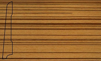 Плинтус шпонированный La San Marco Profili Зебрано 2500 x 80 x 16