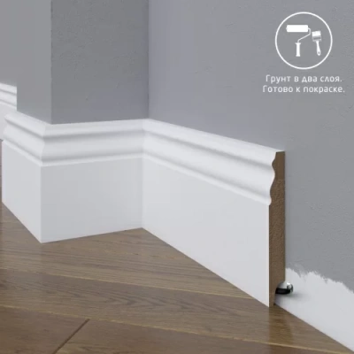 Плинтус МДФ Madest Decor 22-120-16 под окраску 2400 x 120 x 16