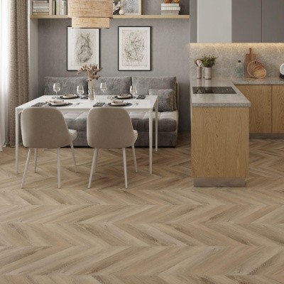 Кварцвиниловая плитка SPC Alpine Floor CHEVRON ALPINE Eco 18-6 Дуб Синистра