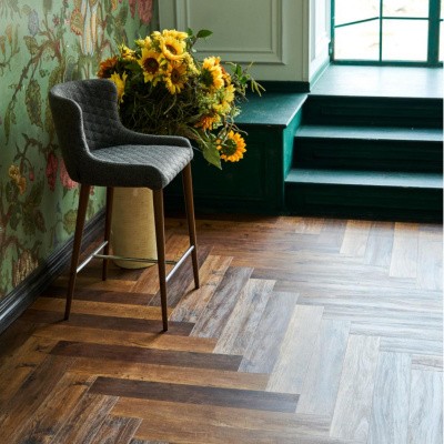 Кварцвиниловая плитка SPC VINILAM PARQUET HERRINGBONE Паркет Парижский